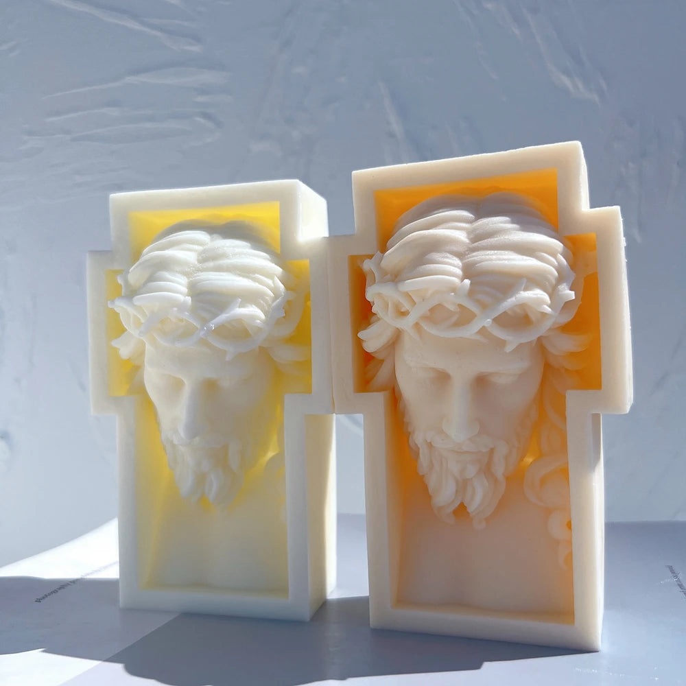 Faithful Molds™ Jesus Sculpture – Silicone Candle Mold
