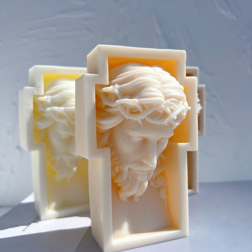 Faithful Molds™ Jesus Sculpture – Silicone Candle Mold