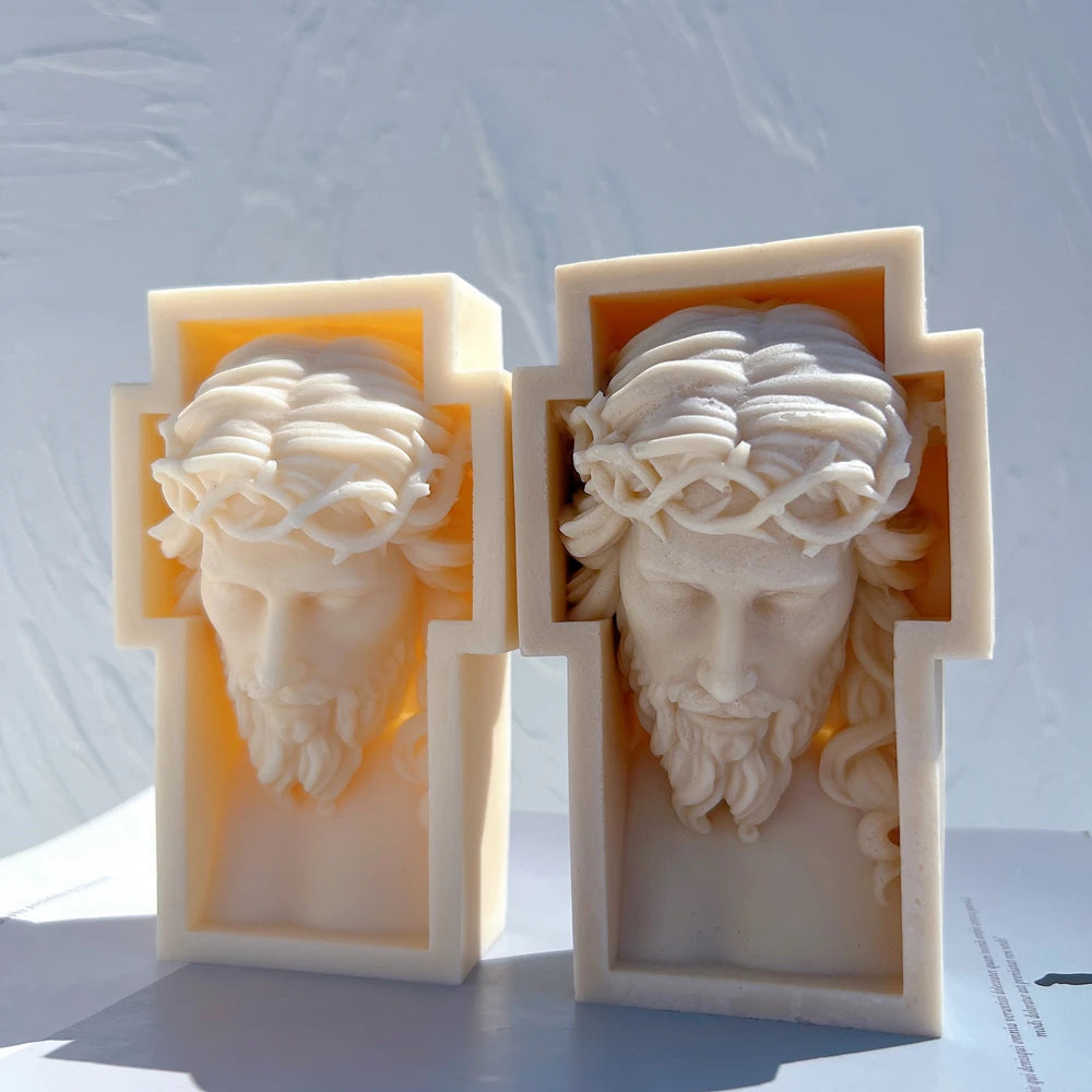 Faithful Molds™ Jesus Sculpture – Silicone Candle Mold