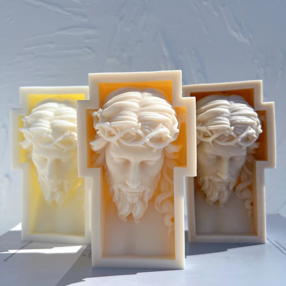 Faithful Molds™ Jesus Sculpture – Silicone Candle Mold